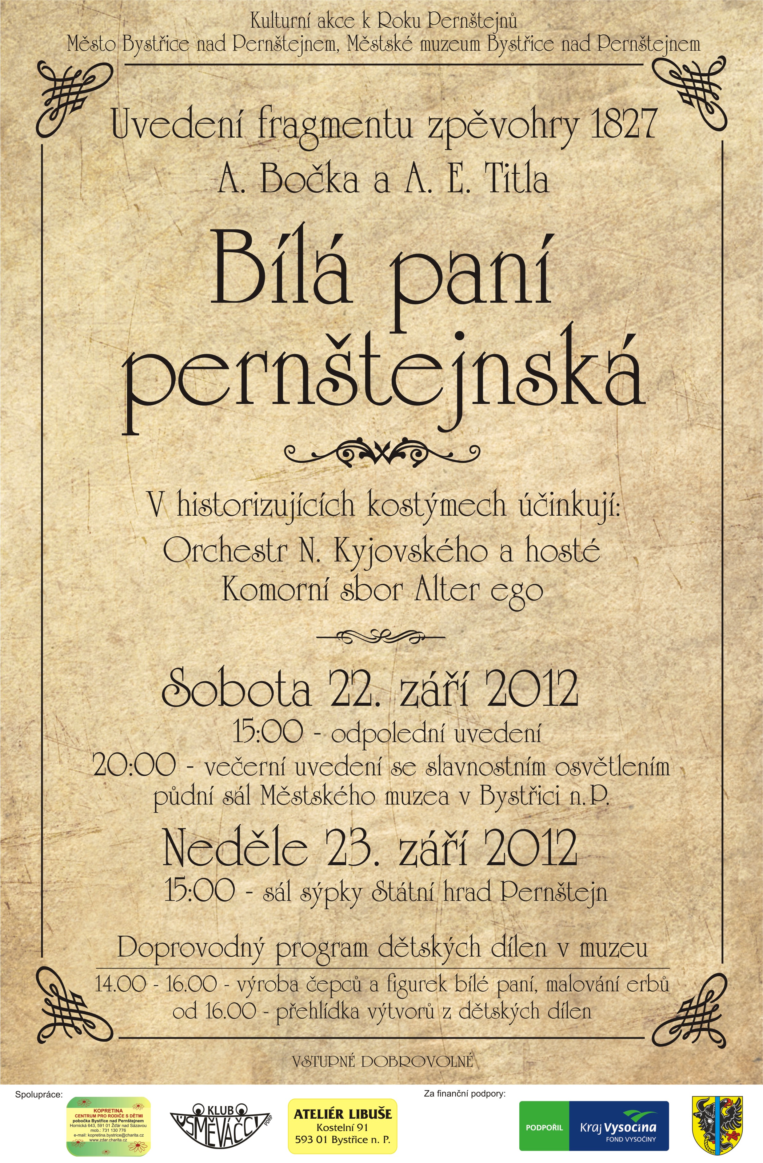 Zpěvohra Bílá paní pernštejnská
